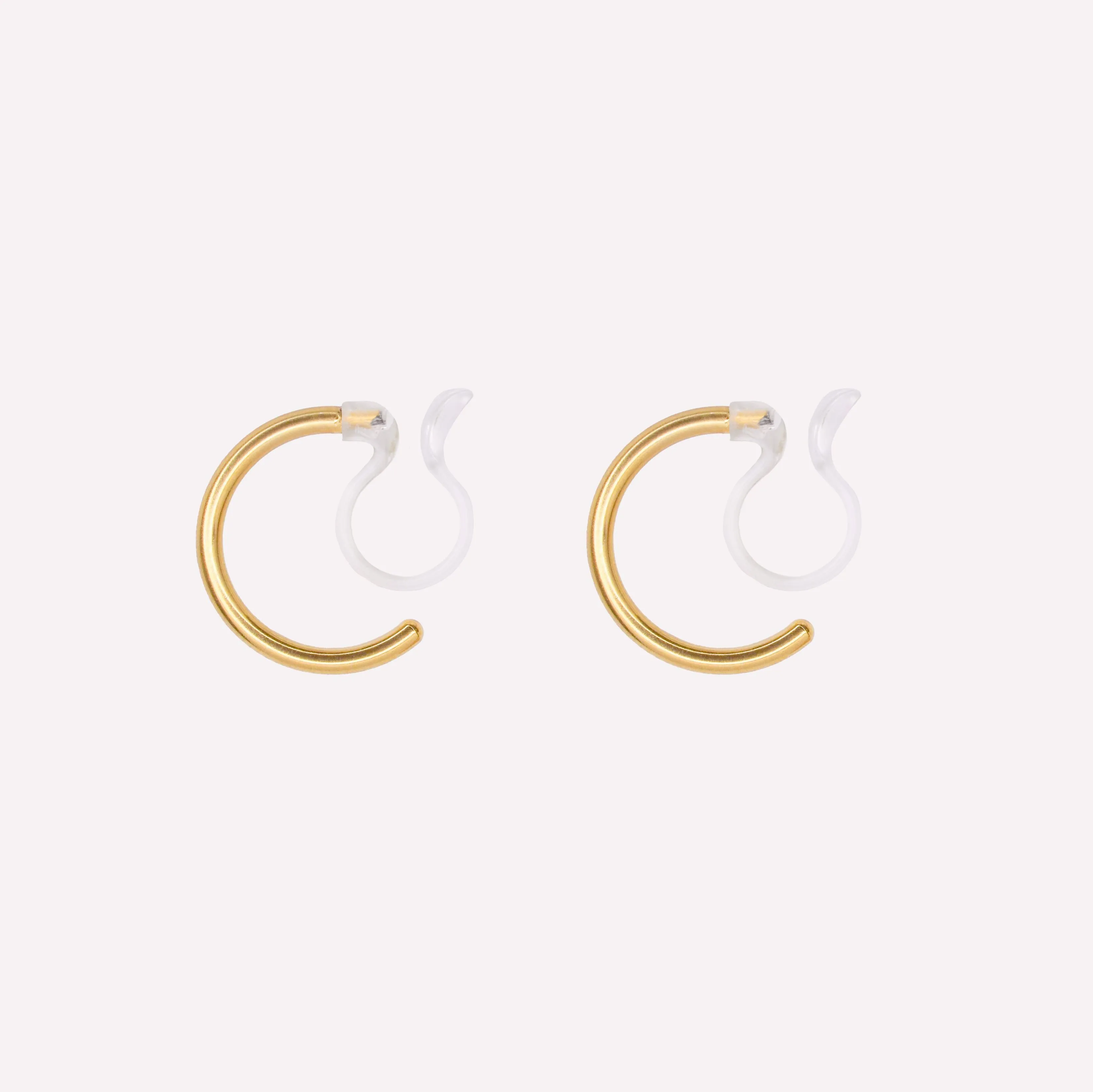 HUGGIE HOOP CLIP-ON EARRINGS IN GOLD