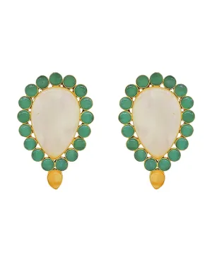 Inverted Drop Earrings | Jade, Blue, Orange & Sage