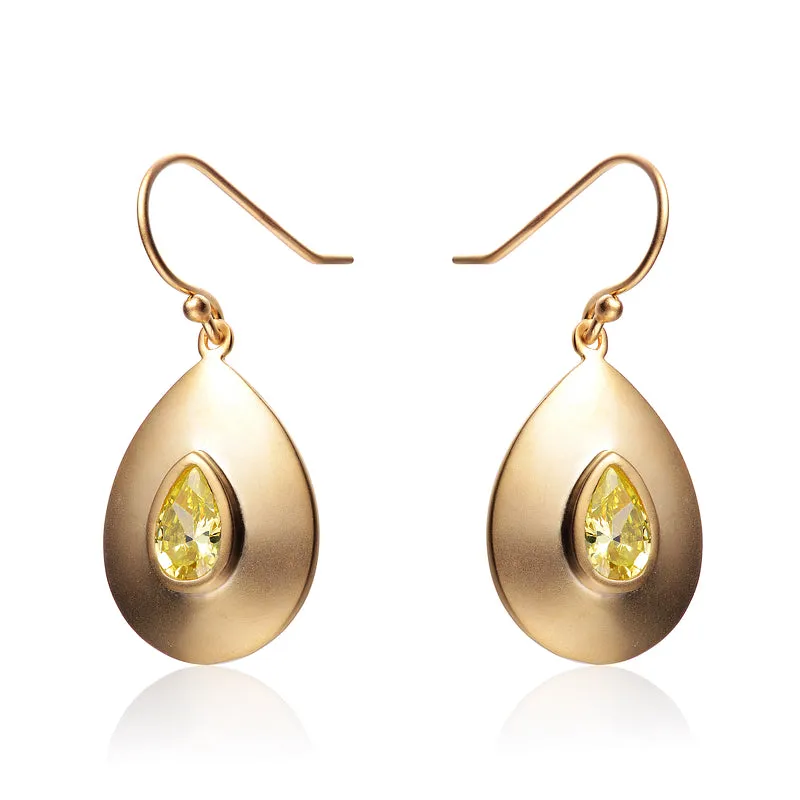 Isabelle Peridot Tear Drop  Earrings