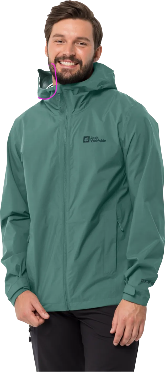 Jack Wolfskin Men&#x27;s Elsberg 2.5-Layer Jacket Jade Green | Buy Jack Wolfskin Men&#x27;s Elsberg 2.5-Layer Jacket Jade Green here | Outnorth