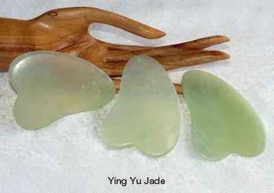 Jade Gua Sha Tool for Scraping, Chinese Medicine  #9 "Fire" Element