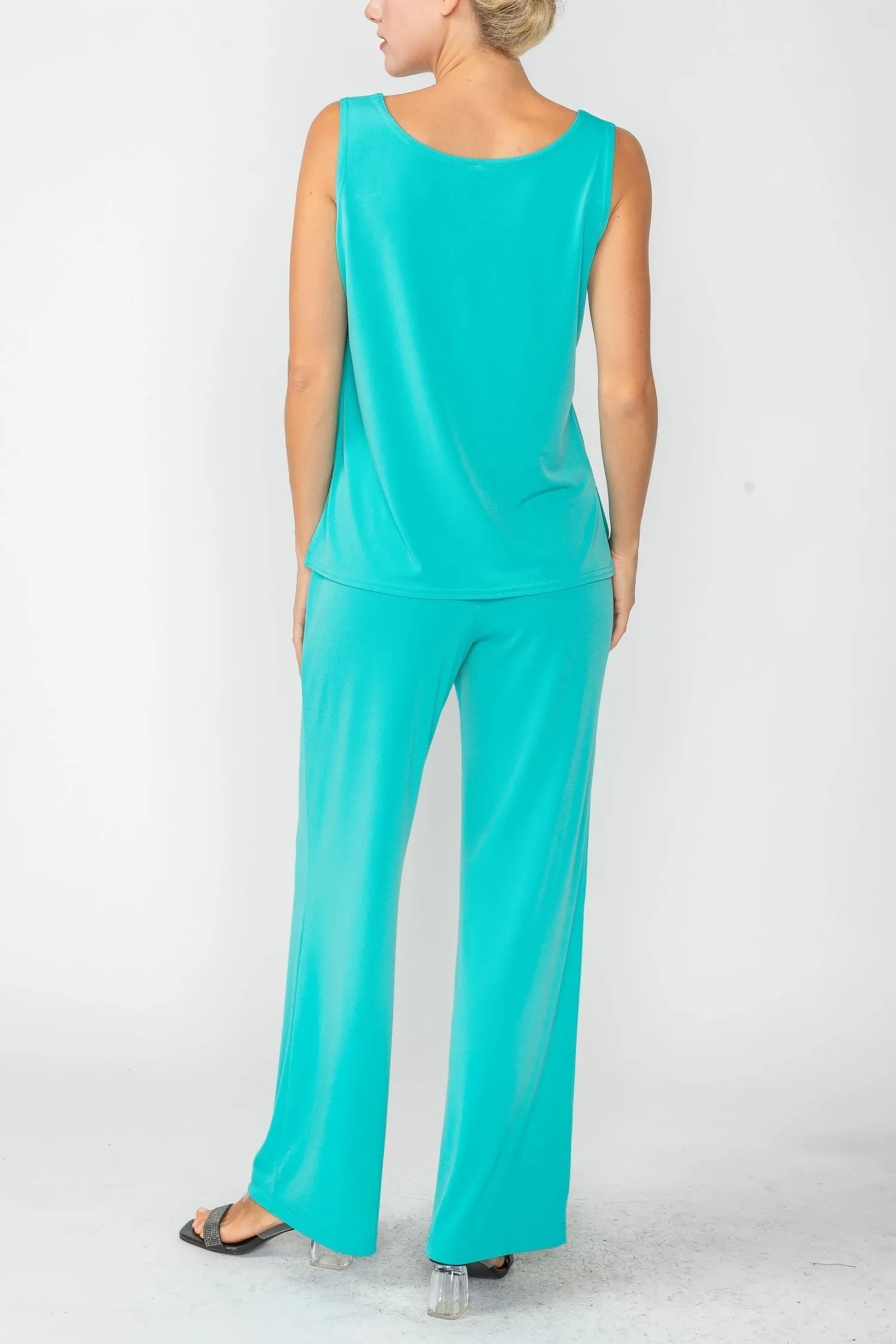 Jade Wide Leg Long Pants & Scoop Neck Tank Top