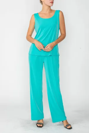 Jade Wide Leg Long Pants & Scoop Neck Tank Top