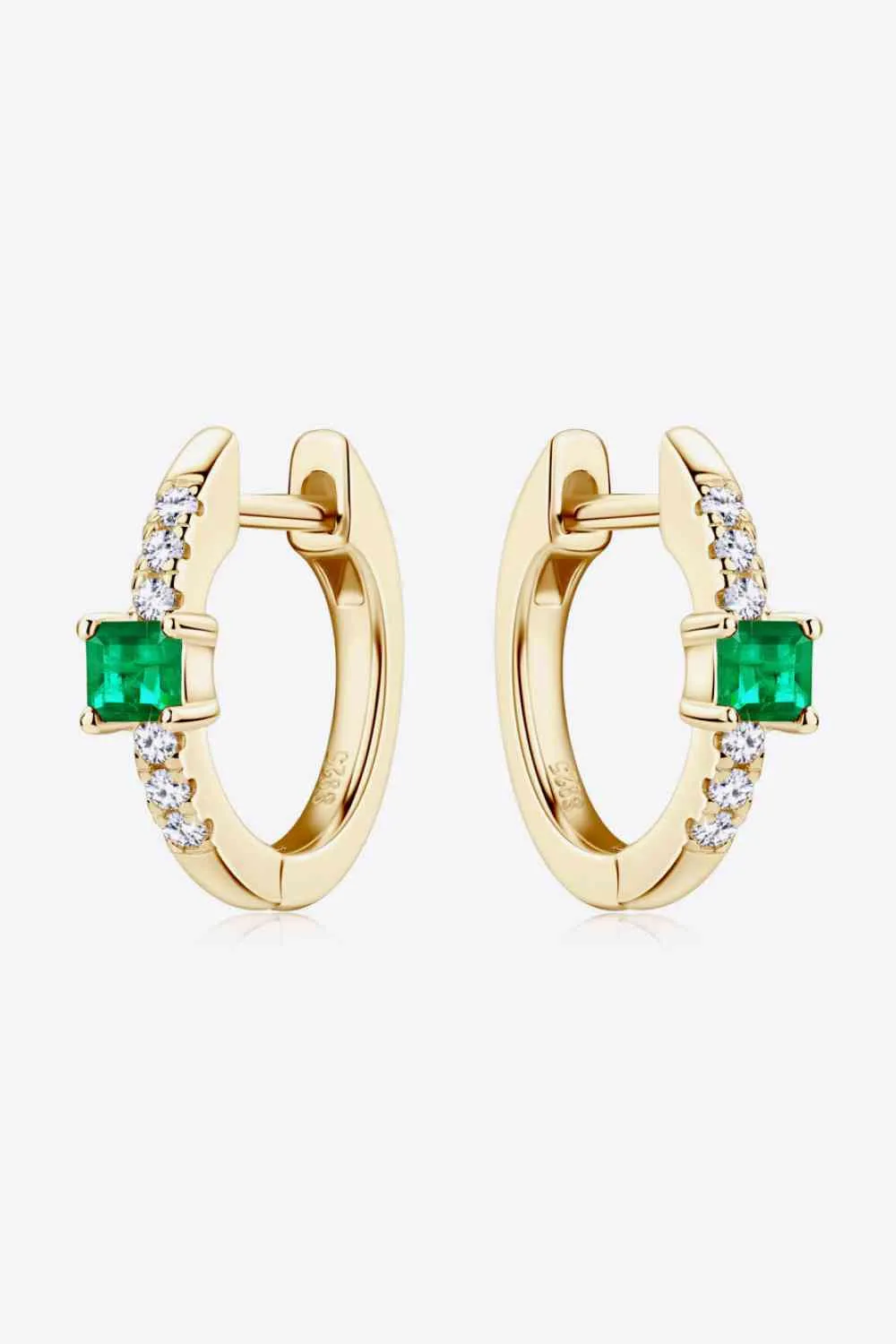 Lab-Grown Emerald Earrings