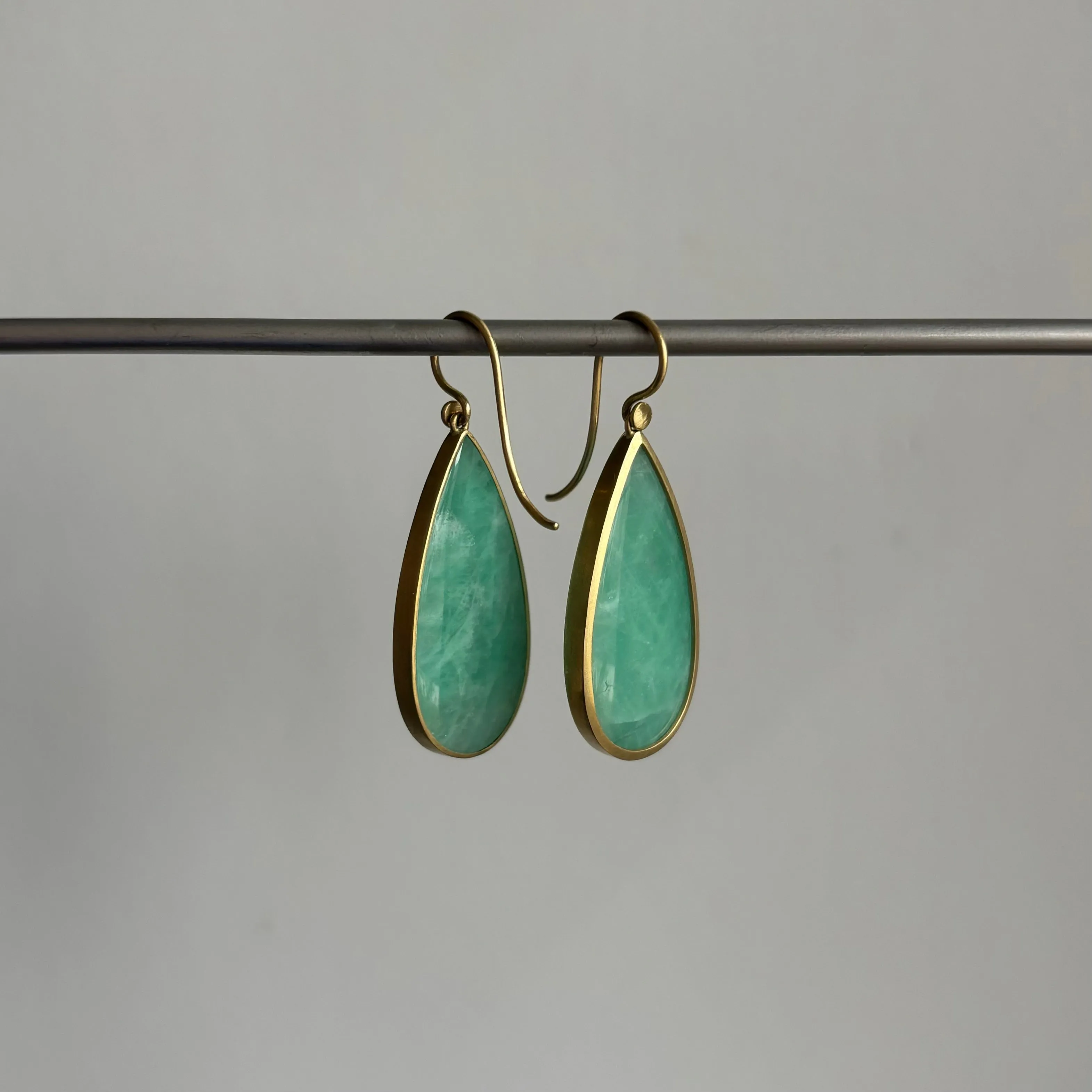 Large Brazilian Emerald Teardrop Earrings