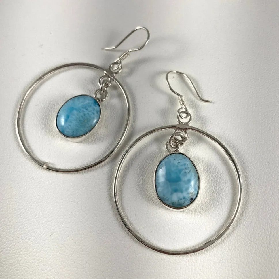 Larimar & Sterling Silver Pendant