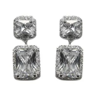 Livia Emerald Cut Drop Earring