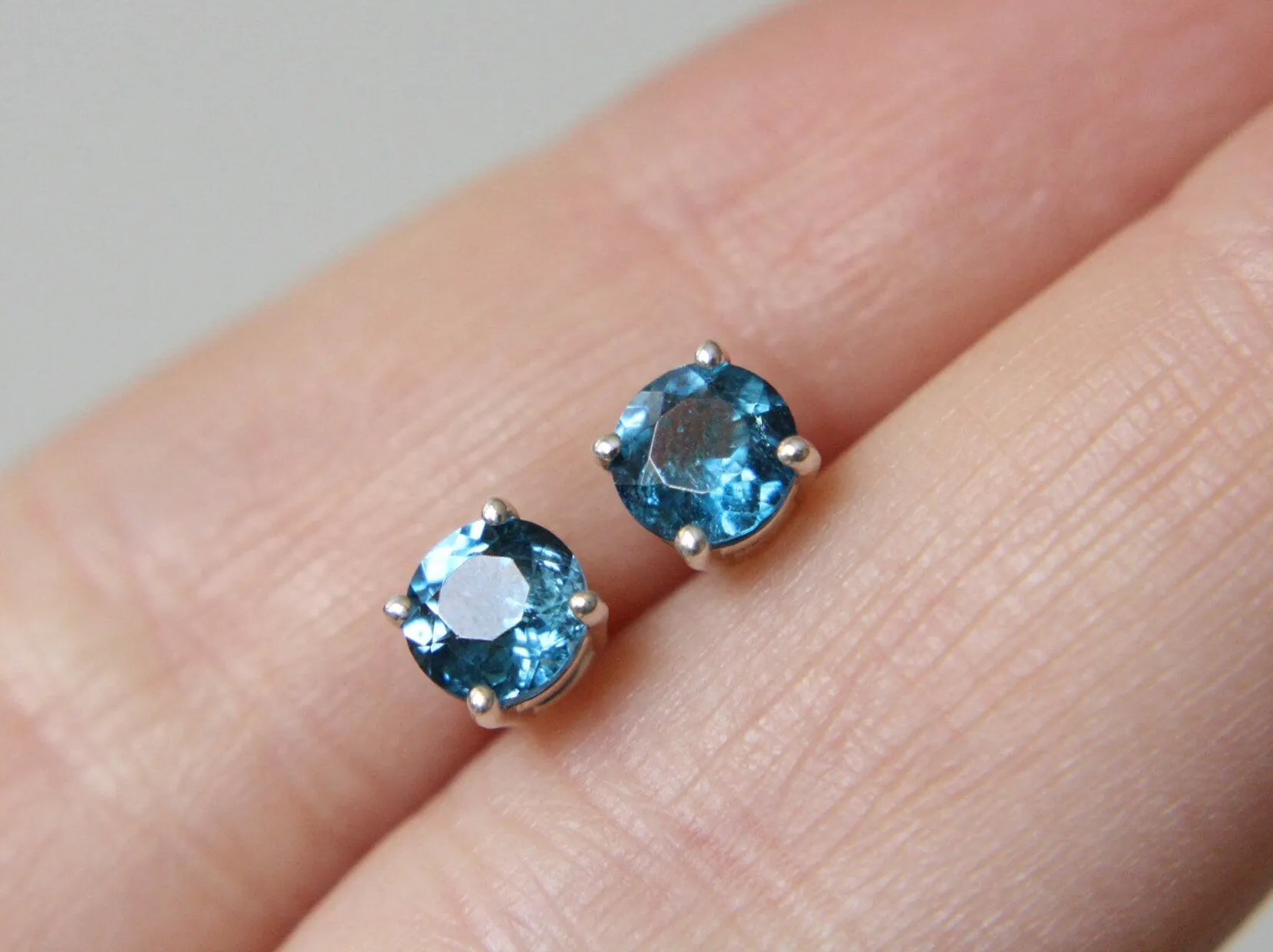 London Blue Topaz Stud Earrings