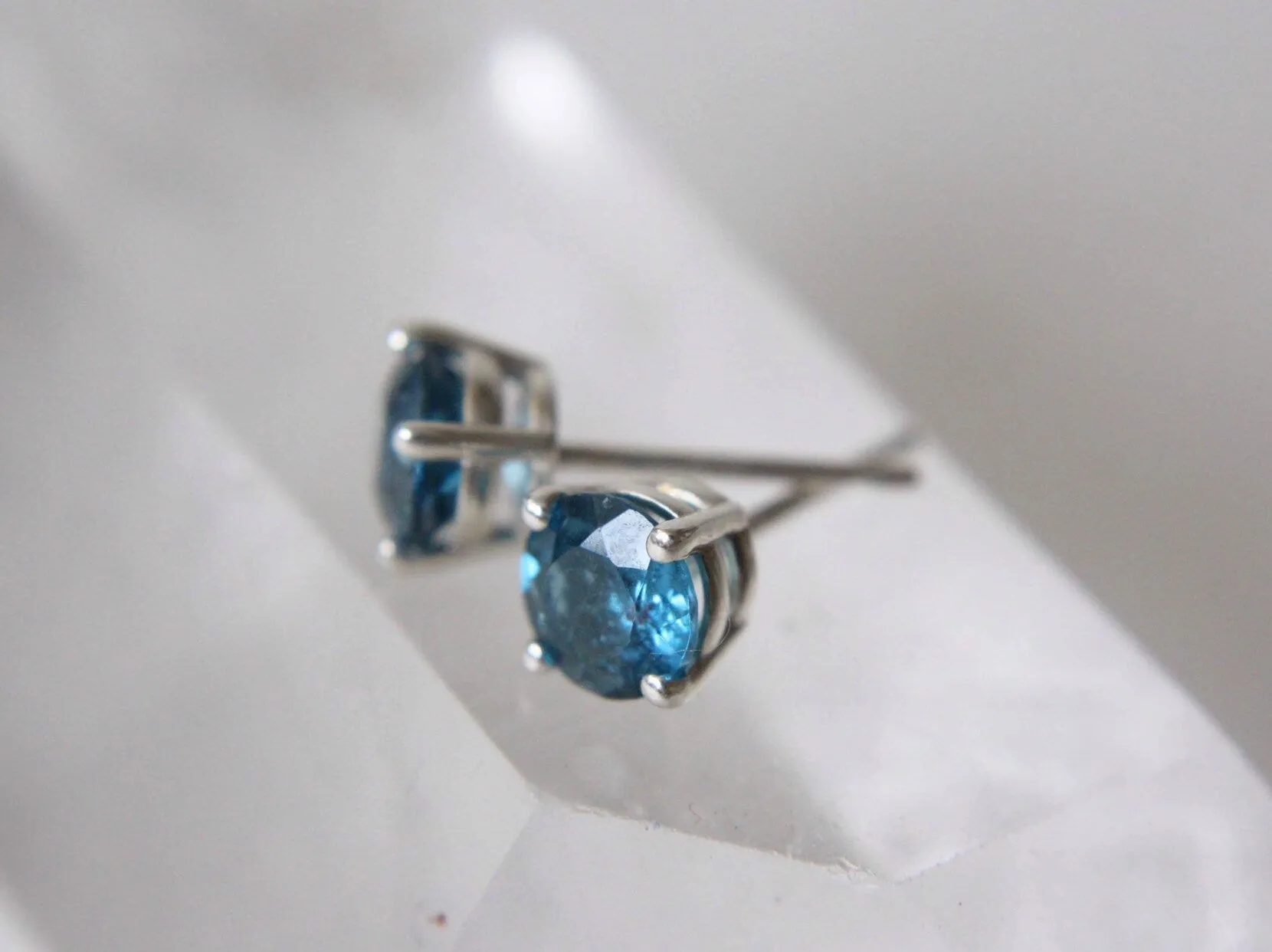 London Blue Topaz Stud Earrings