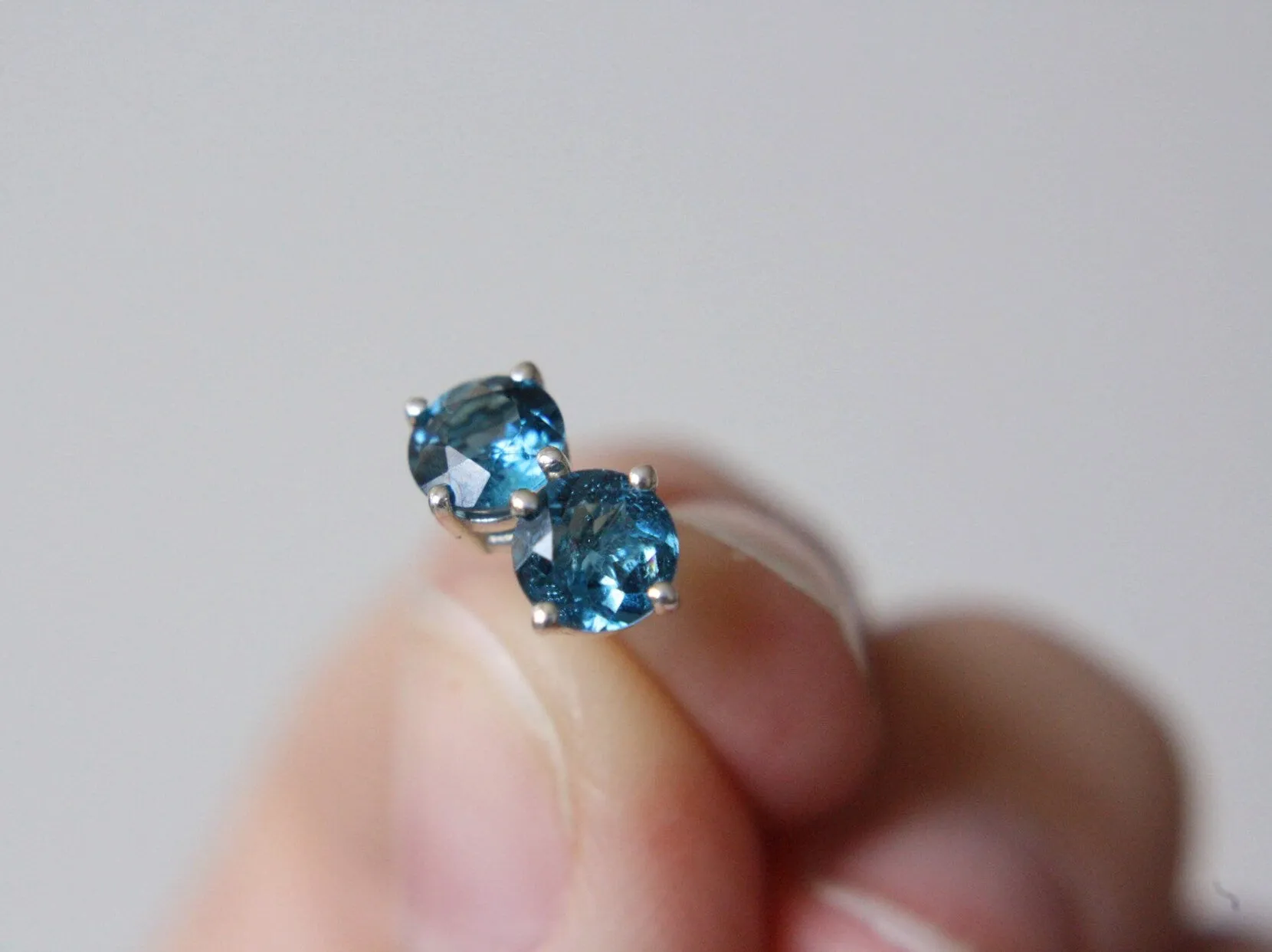 London Blue Topaz Stud Earrings