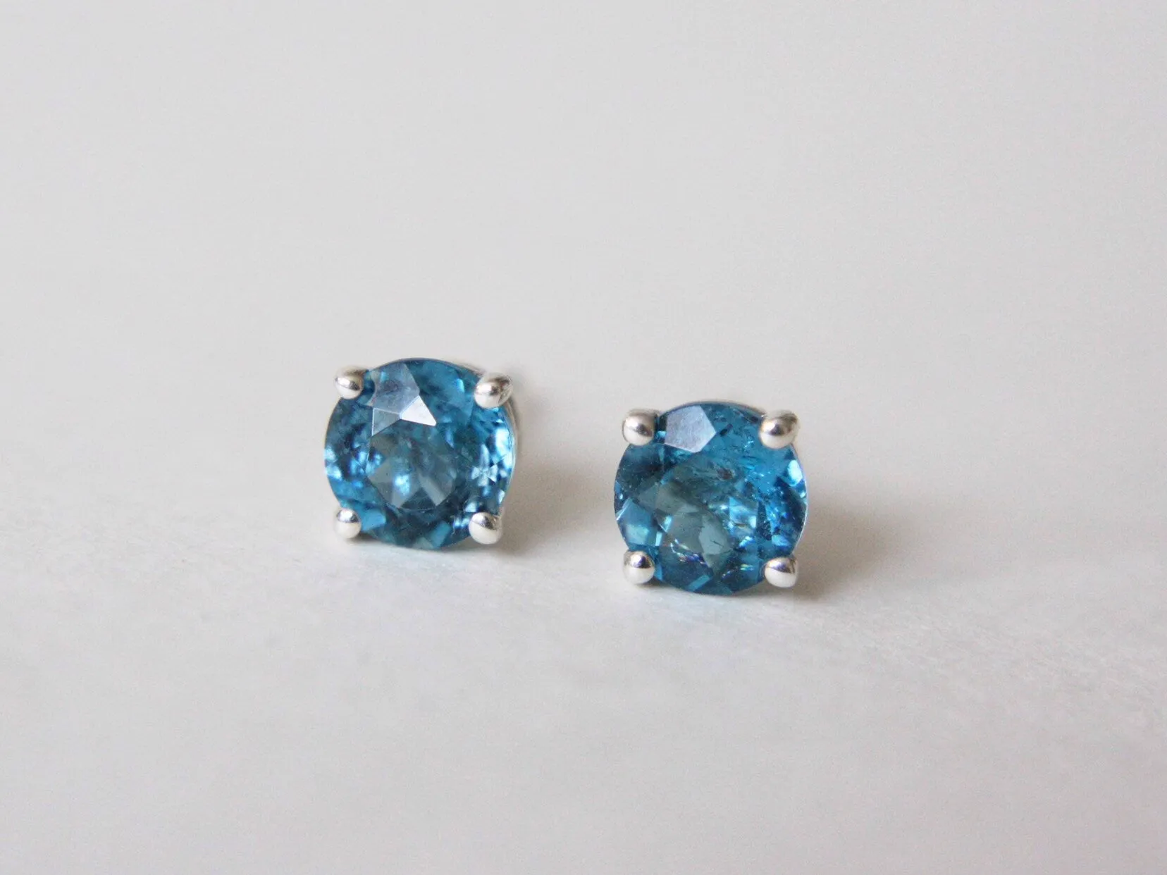 London Blue Topaz Stud Earrings