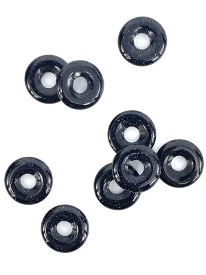 Man-made Blue Sand Jade Donut Beads, Sku#BG132