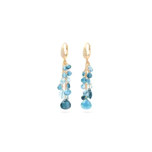 Marco Bicego Paradise Multi Strand Topaz Earrings With Diamond Accent