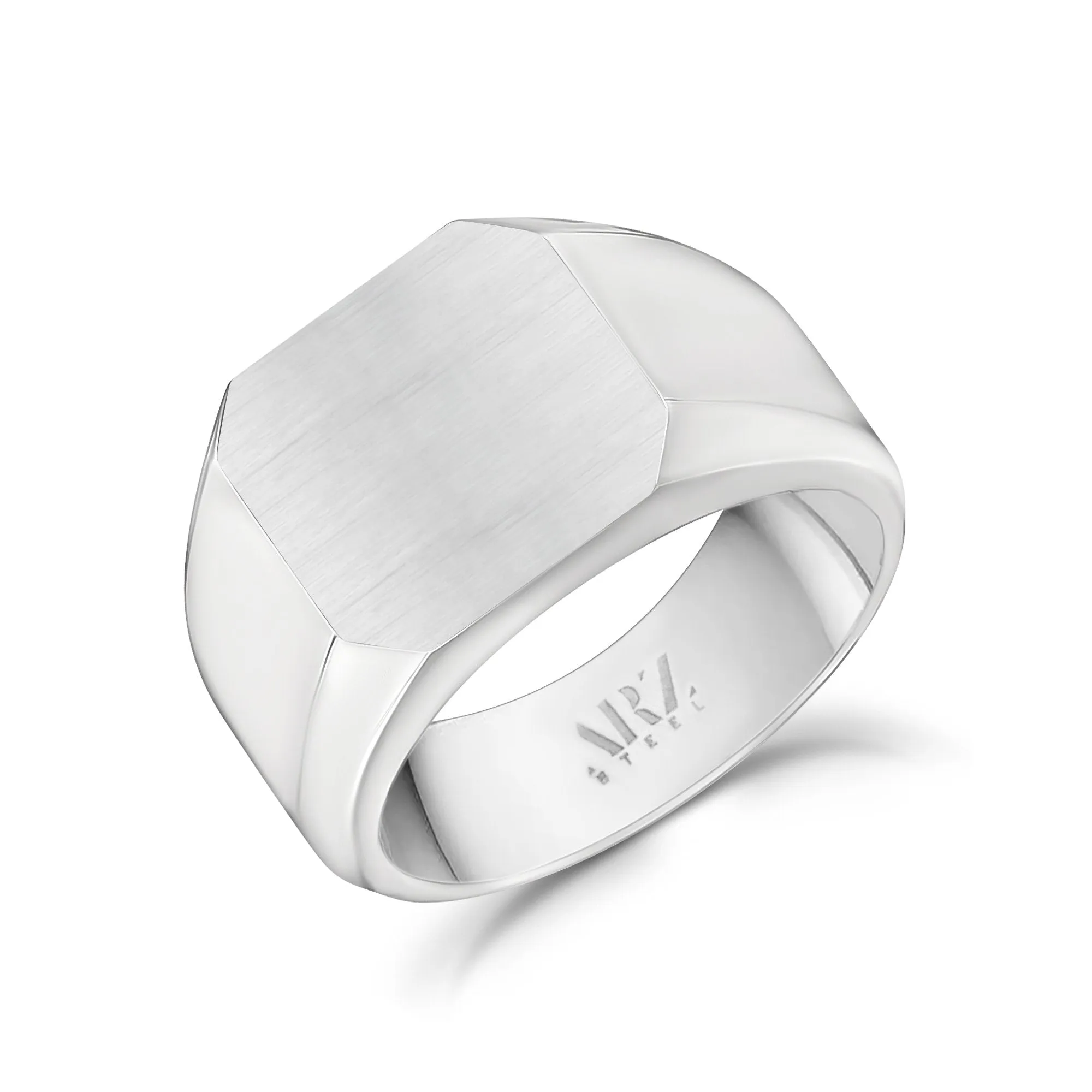 Matte & Shiny Signet Ring