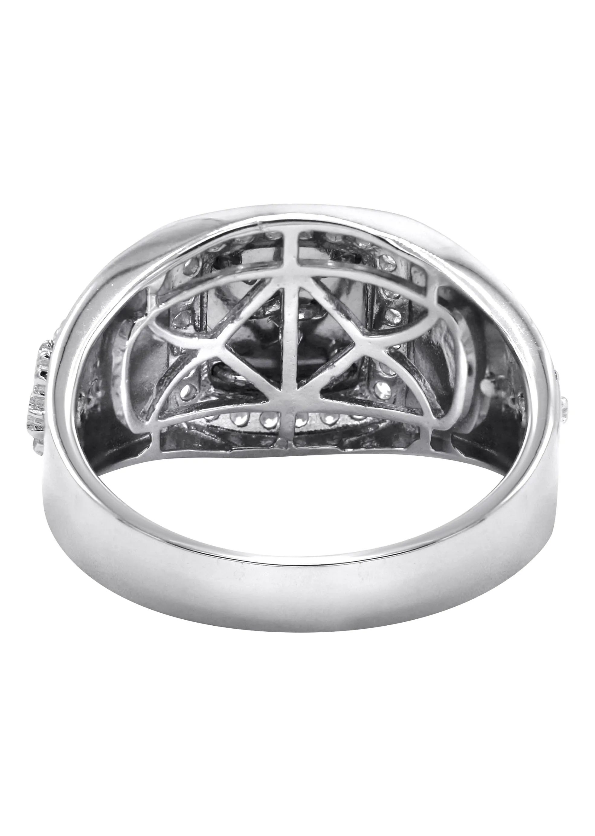 Mens Silver Crown Signet Ring | Appx 6.2 Grams