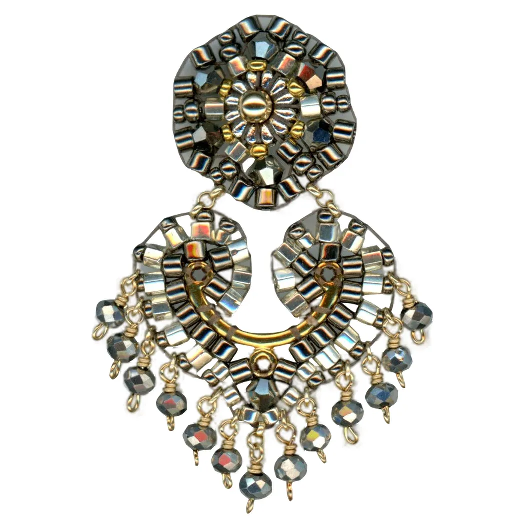 Miguel Ases Pyrite Sweetheart Earrings