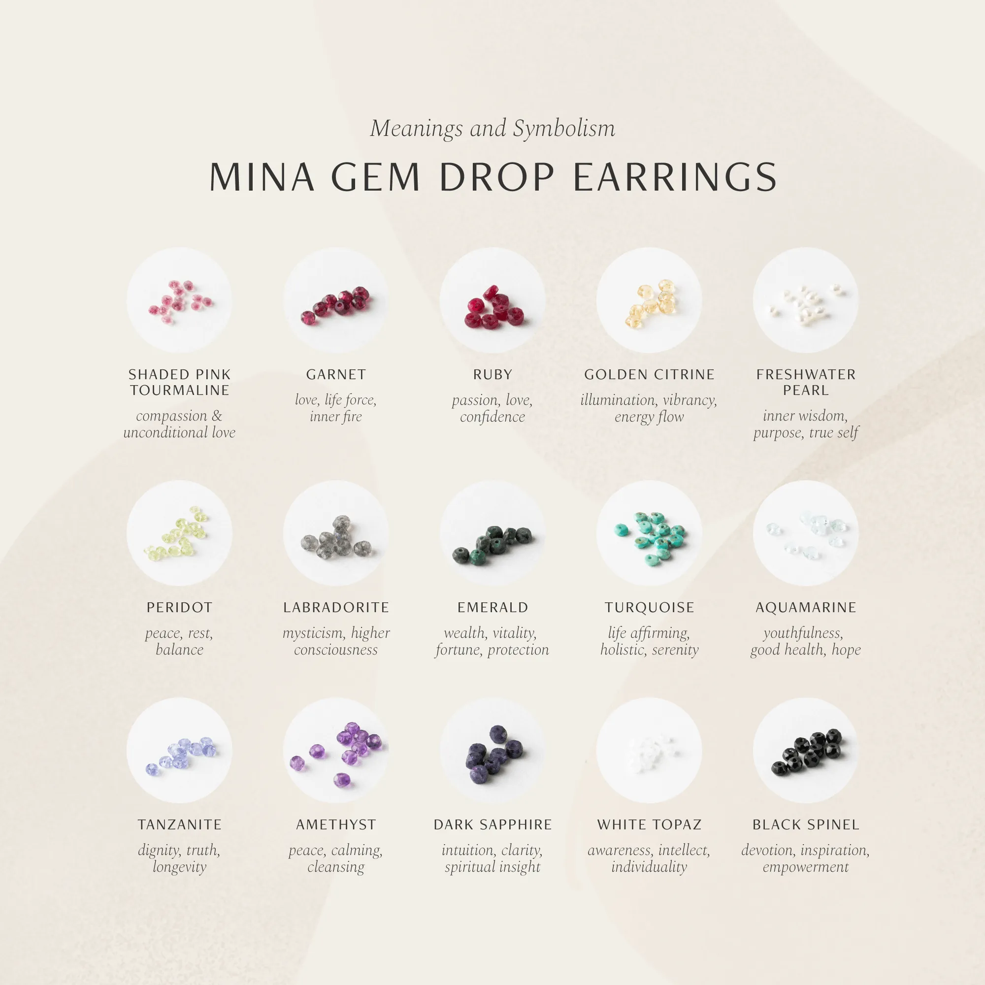 Mina Gem Drop Earrings