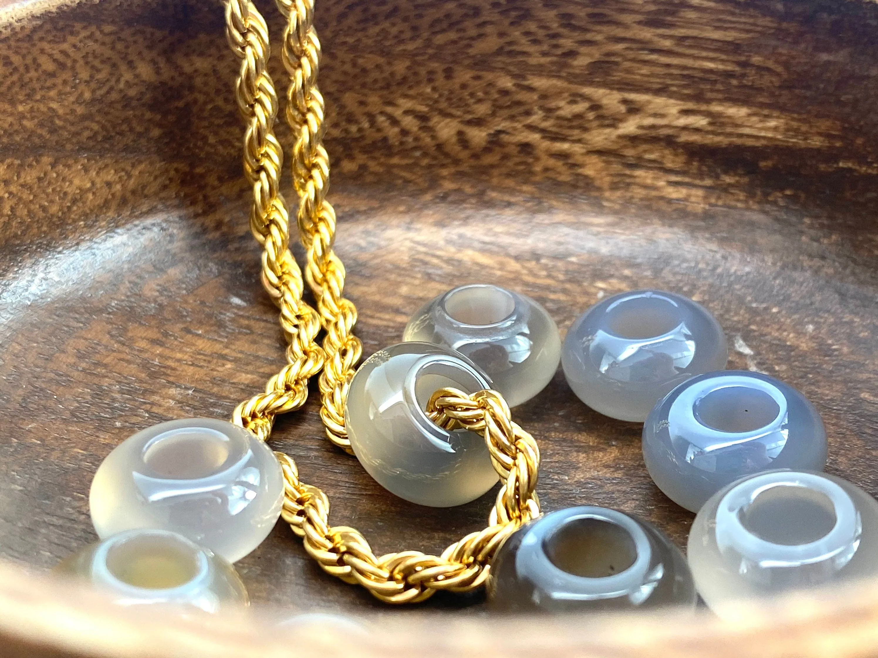 Natural Agate Donut Jade Beads, Sku#BG66