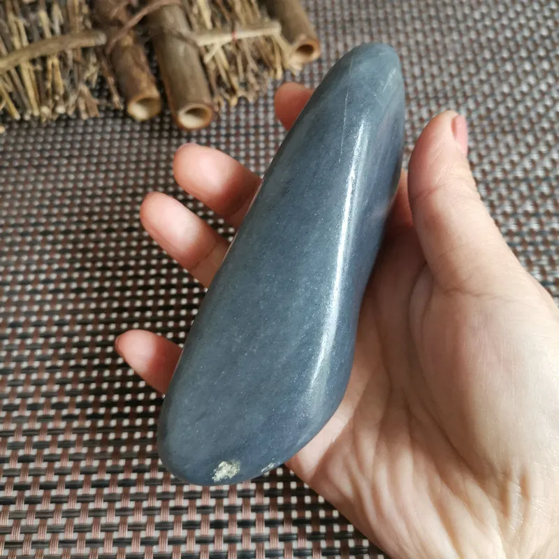 Natural Hetian Jade Rough Nephrite Raw (328g, 13X4X3cm)