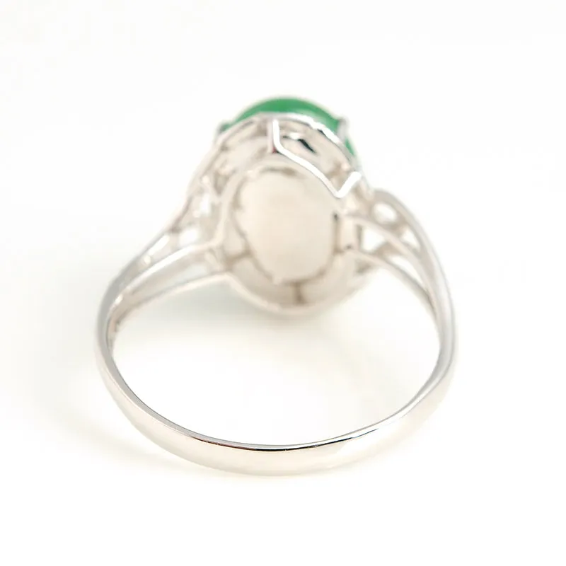 Natural Jade Ring Jadeite Gold Ring RG20