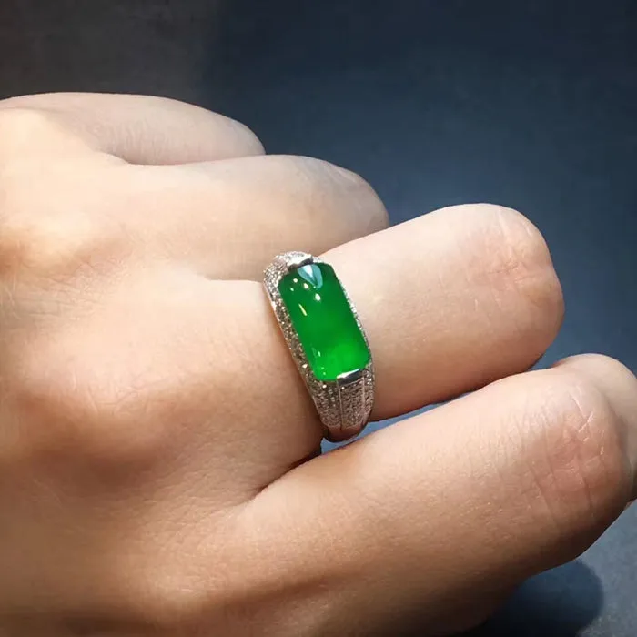 Natural Jade Ring Jadeite Ring NRG029