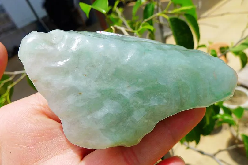 Natural Jade Rough Jadeite Raw (142g,8.7X5.9X2.4cm)