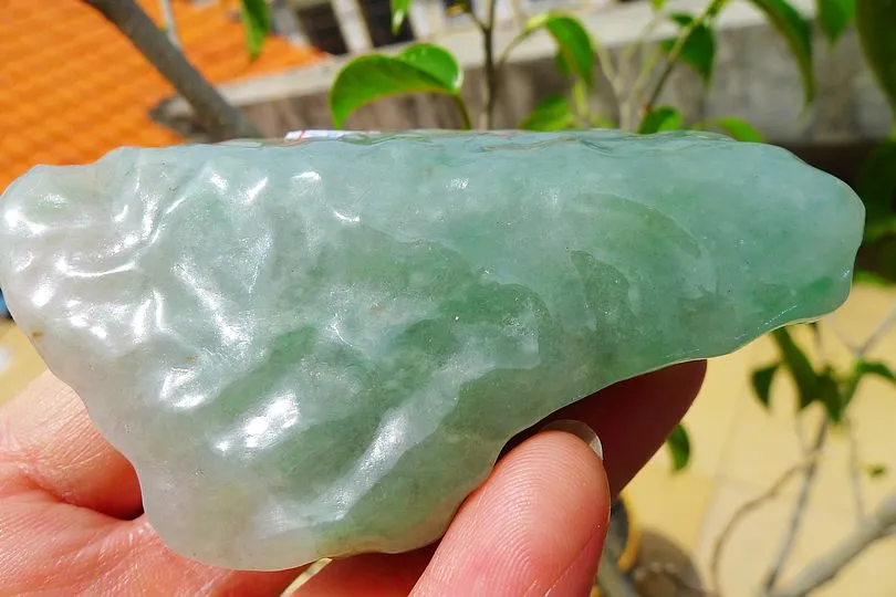 Natural Jade Rough Jadeite Raw (142g,8.7X5.9X2.4cm)