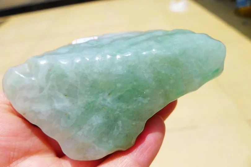 Natural Jade Rough Jadeite Raw (142g,8.7X5.9X2.4cm)