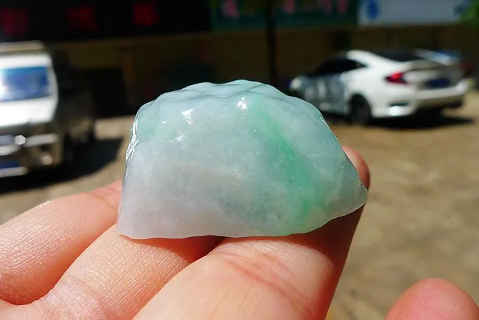 Natural Jade Rough Jadeite Raw (43g,4.1X3.4X1.65cm)