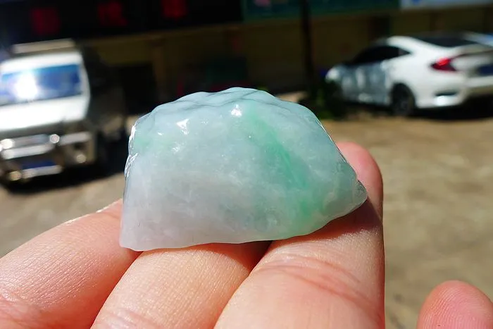 Natural Jade Rough Jadeite Raw (43g,4.1X3.4X1.65cm)