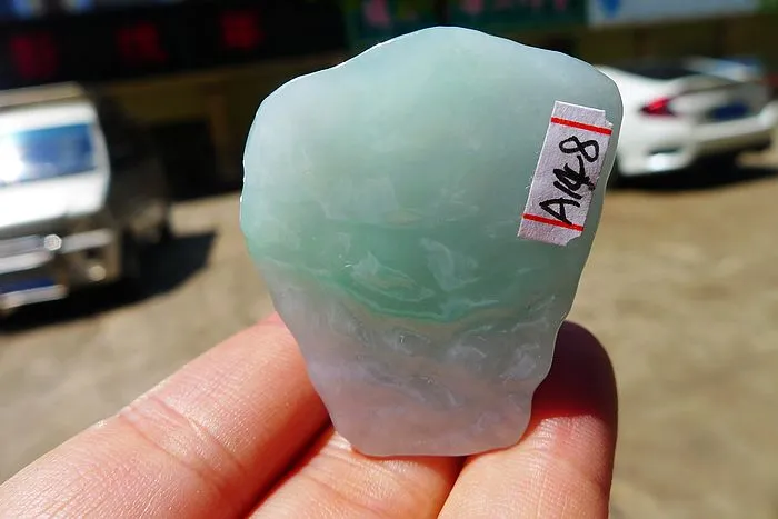 Natural Jade Rough Jadeite Raw (43g,4.1X3.4X1.65cm)