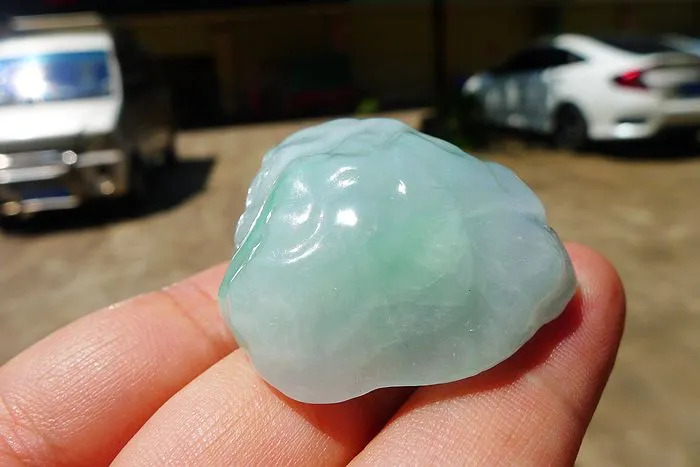 Natural Jade Rough Jadeite Raw (43g,4.1X3.4X1.65cm)