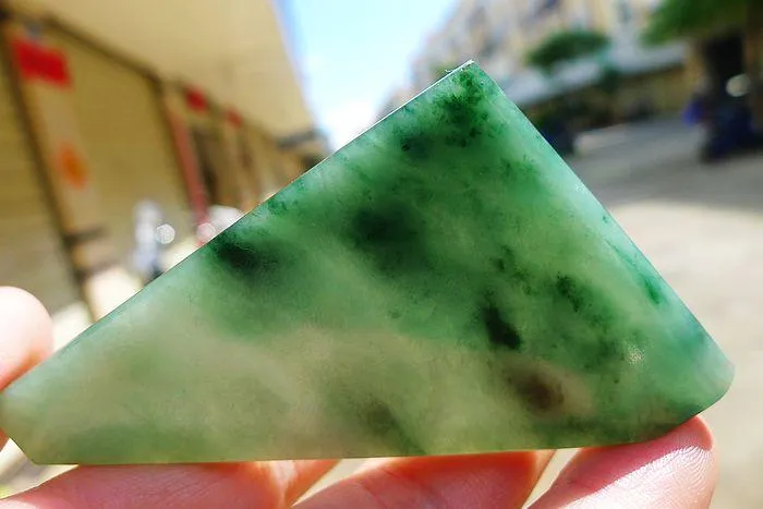 Natural Jade Rough Jadeite Raw (45g,7X4.7X0.6cm)