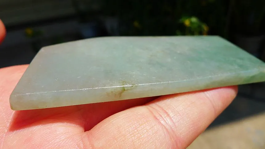 Natural Jade Rough Jadeite Raw (47g,8.5X3.6X0.56cm)