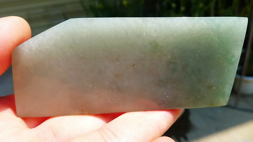 Natural Jade Rough Jadeite Raw (47g,8.5X3.6X0.56cm)