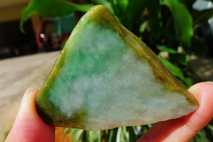 Natural Jade Rough Jadeite Raw (54g,6.7X5.1X0.9cm)