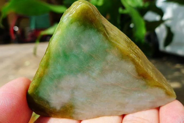 Natural Jade Rough Jadeite Raw (54g,6.7X5.1X0.9cm)