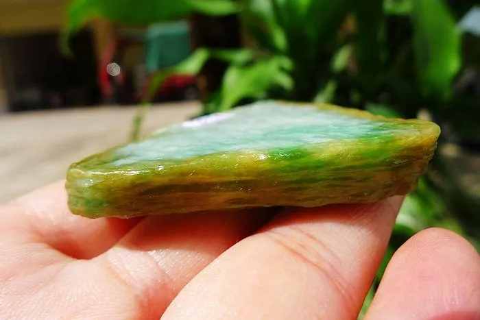 Natural Jade Rough Jadeite Raw (54g,6.7X5.1X0.9cm)