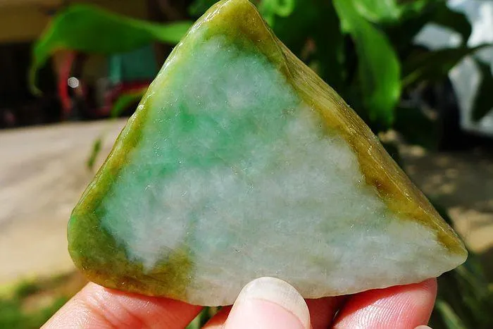 Natural Jade Rough Jadeite Raw (54g,6.7X5.1X0.9cm)