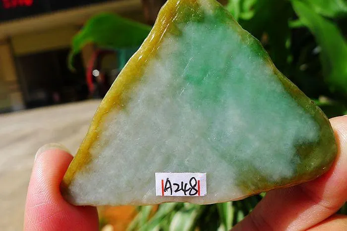 Natural Jade Rough Jadeite Raw (54g,6.7X5.1X0.9cm)