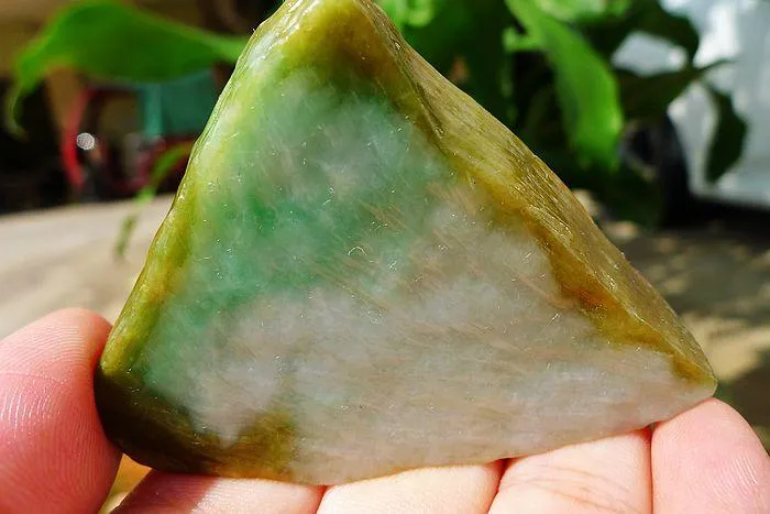 Natural Jade Rough Jadeite Raw (54g,6.7X5.1X0.9cm)