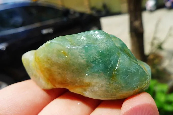 Natural Jade Rough Jadeite Raw (56g,5.7X2.4X2.3cm)