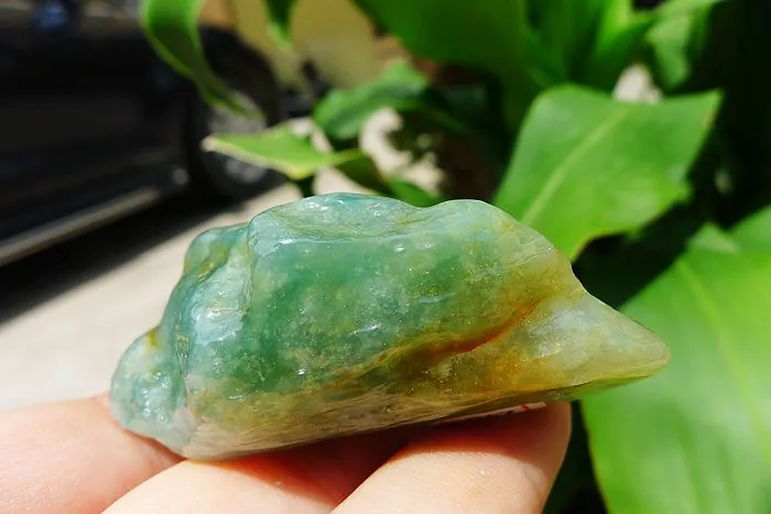 Natural Jade Rough Jadeite Raw (56g,5.7X2.4X2.3cm)