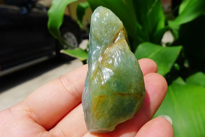 Natural Jade Rough Jadeite Raw (56g,5.7X2.4X2.3cm)