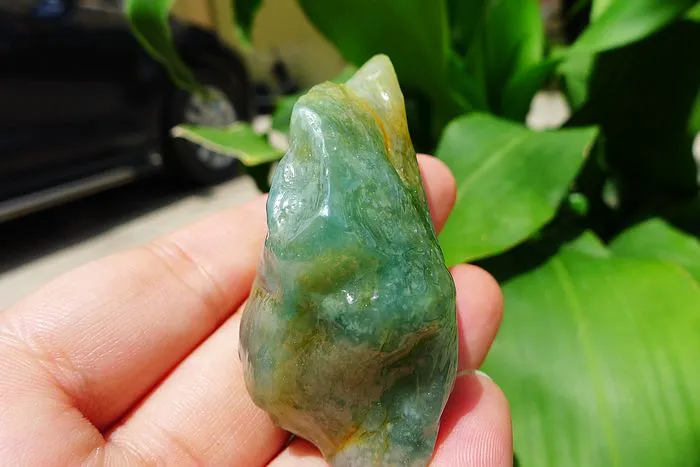 Natural Jade Rough Jadeite Raw (56g,5.7X2.4X2.3cm)