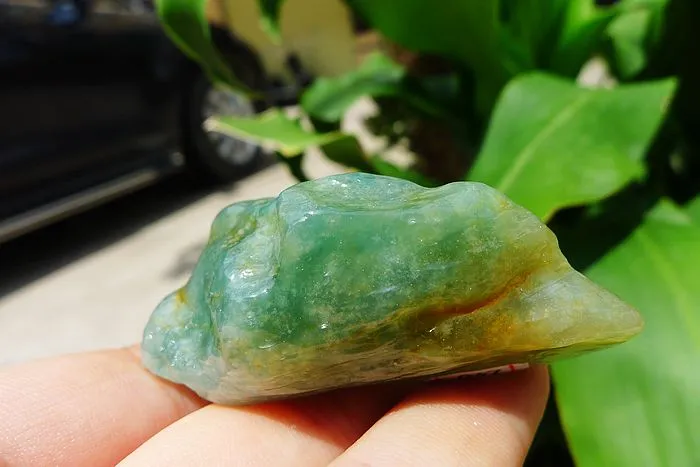 Natural Jade Rough Jadeite Raw (56g,5.7X2.4X2.3cm)