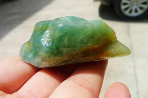 Natural Jade Rough Jadeite Raw (56g,5.7X2.4X2.3cm)