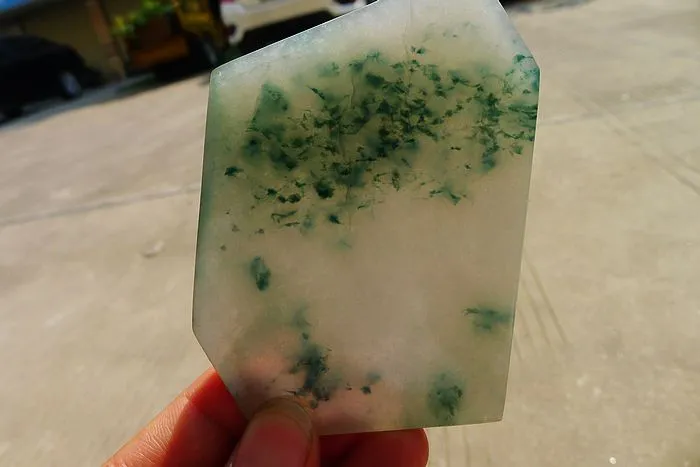 Natural Jade Rough Jadeite Raw (97g,8.6X6.2X0.6cm)