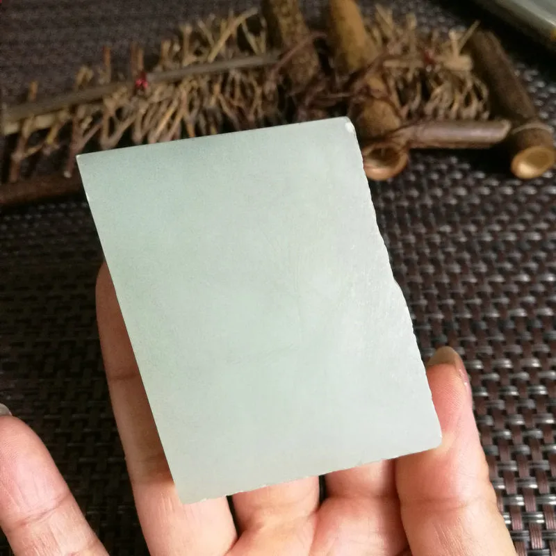 Natural Kunlun Jade Rough Nephrite Raw (109g,6.2X4.7X1.2cm)