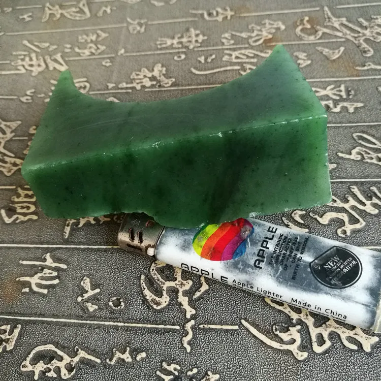 Natural Kunlun Jade Rough Nephrite Raw (230g, 8.7X2.8X2.5cm)